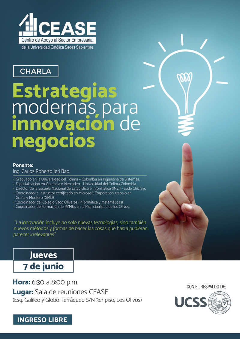Charla: Estrategias modernas para la Innovación de negocios